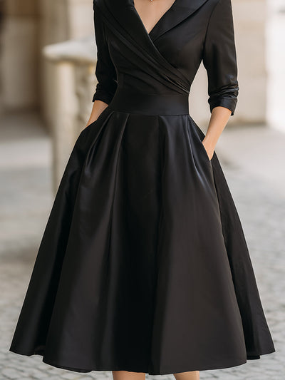 Lina - Midi-Robe en satin