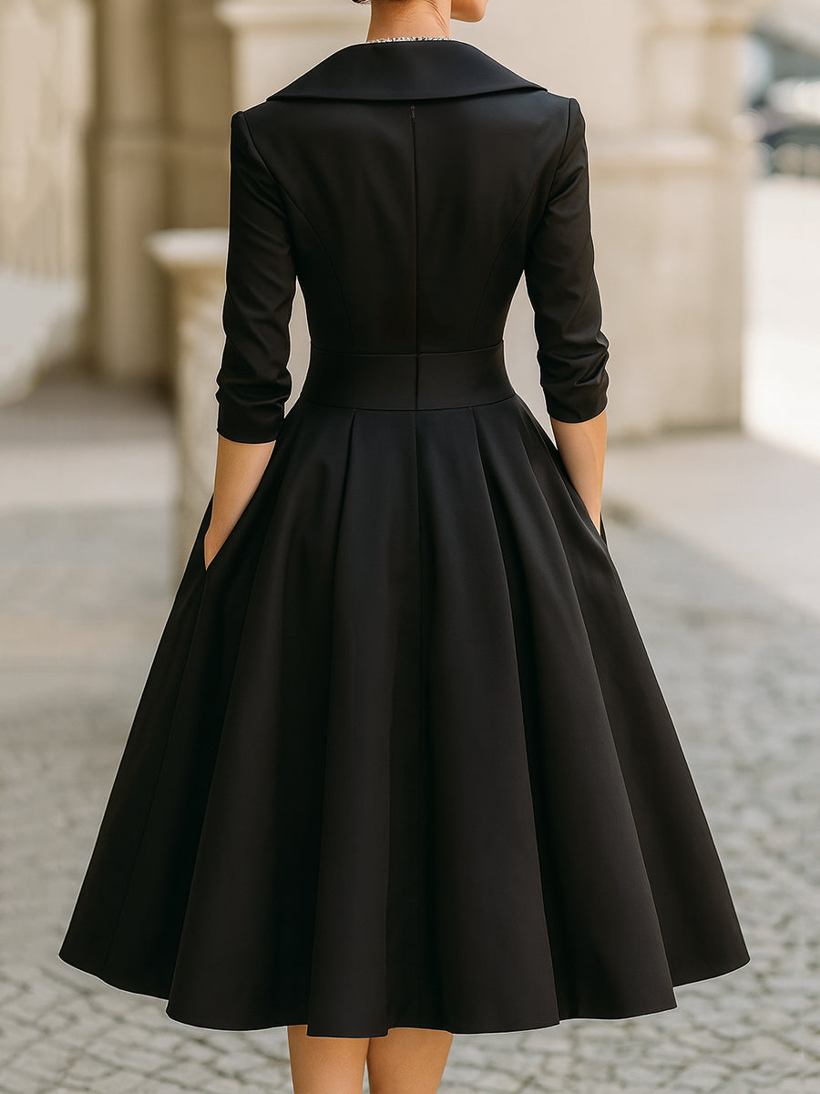 Lina - Midi-Robe en satin