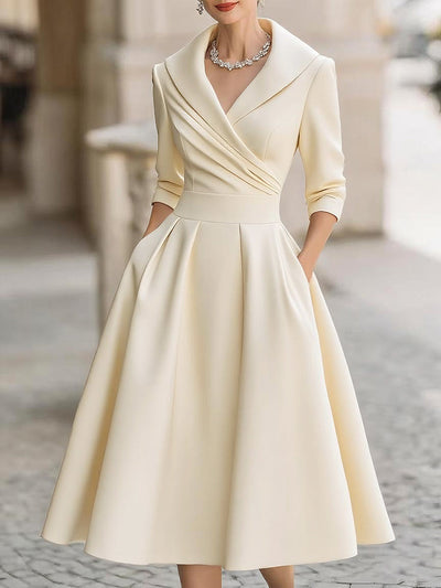 Lina - Midi-Robe en satin