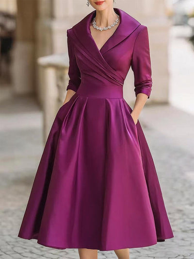 Lina - Midi-Robe en satin