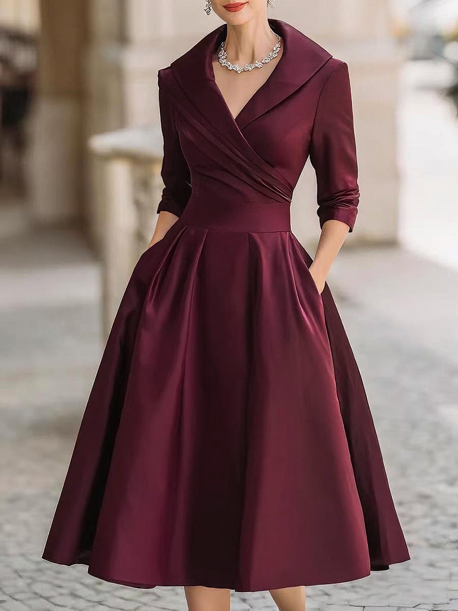 Lina - Midi-Robe en satin