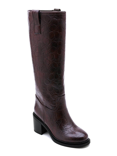 Elodie | Bottes Hautes Suuz Cro Marron