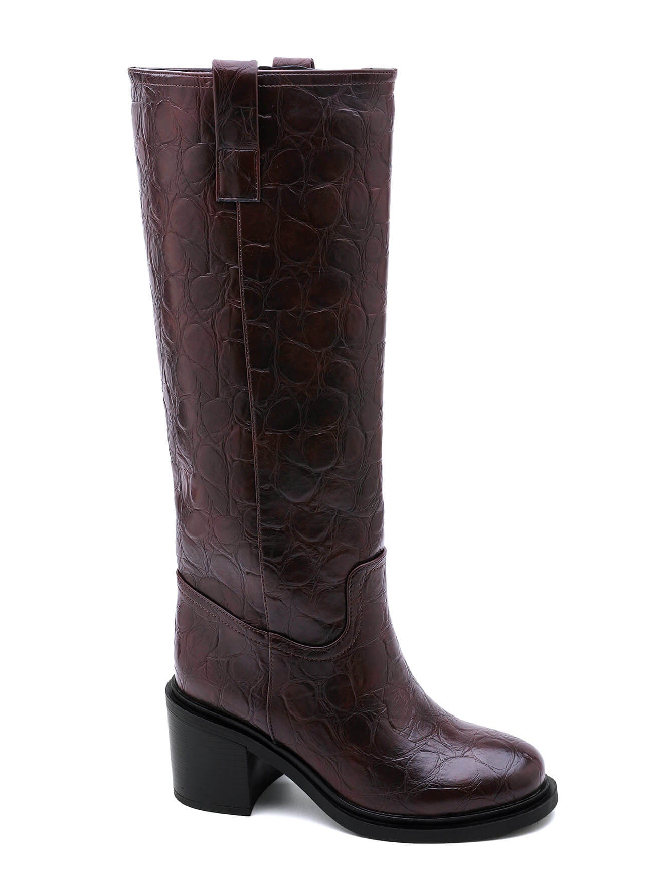 Elodie | Bottes Hautes Suuz Cro Marron