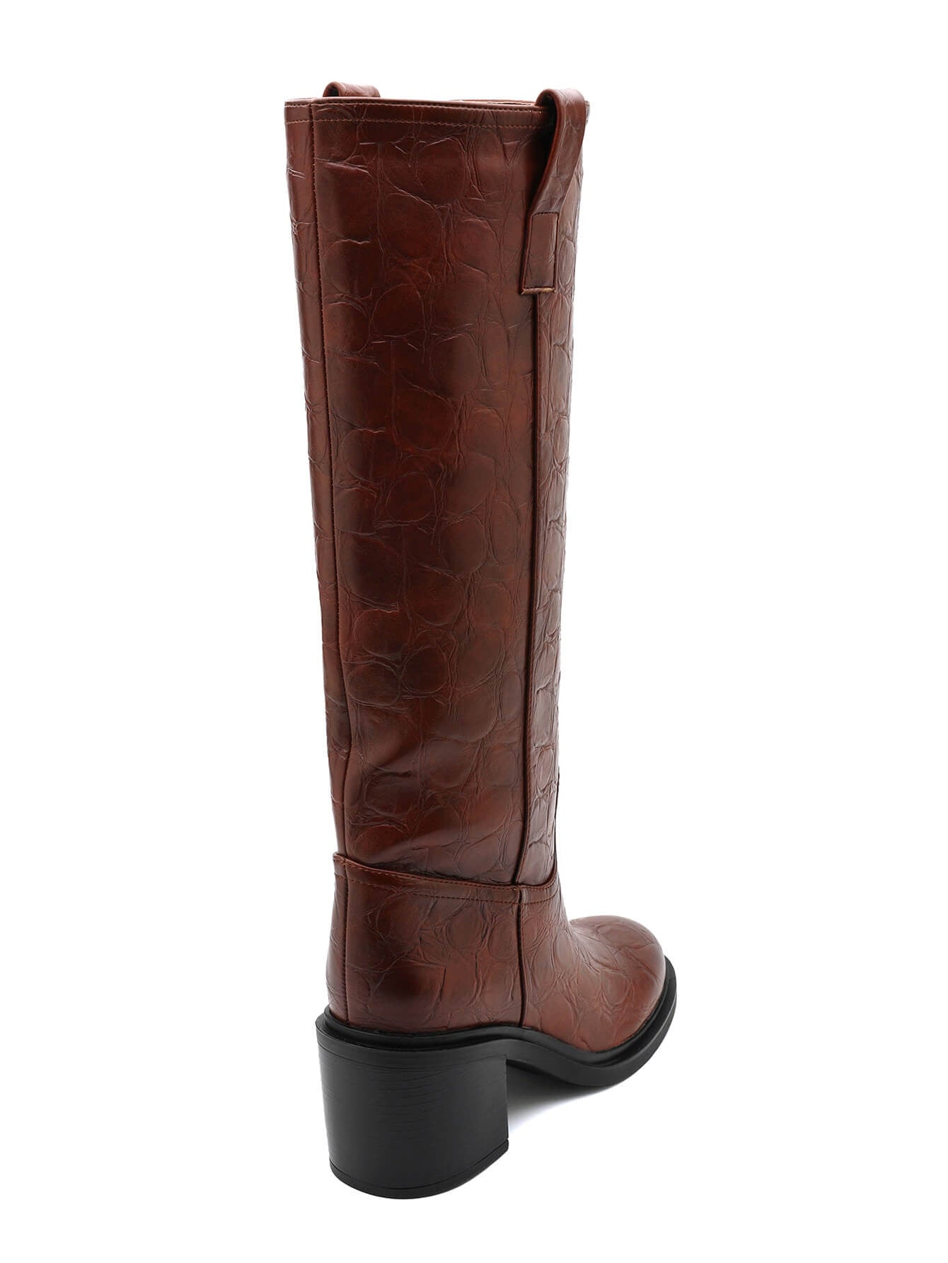 Elodie | Bottes Hautes Suuz effet croco camel