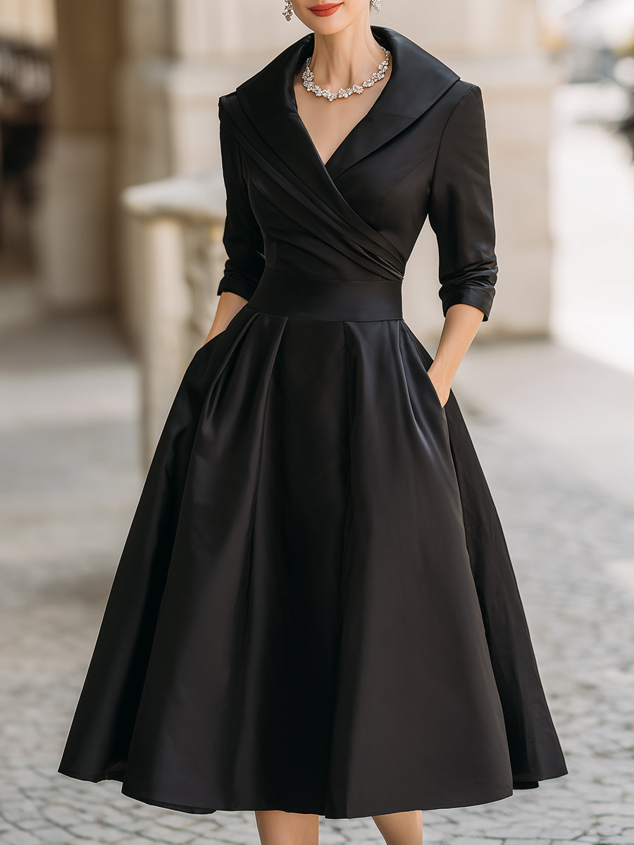 Lina - Midi-Robe en satin
