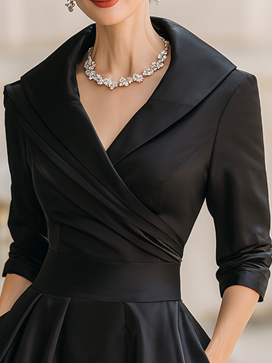 Lina - Midi-Robe en satin