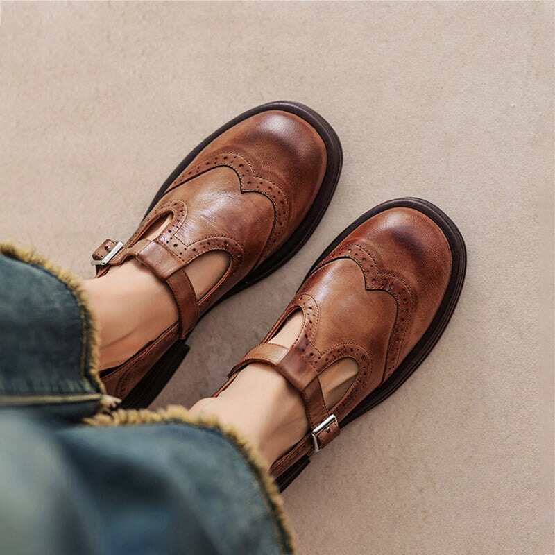 VELDA | Elegante Mary Janes en cuir