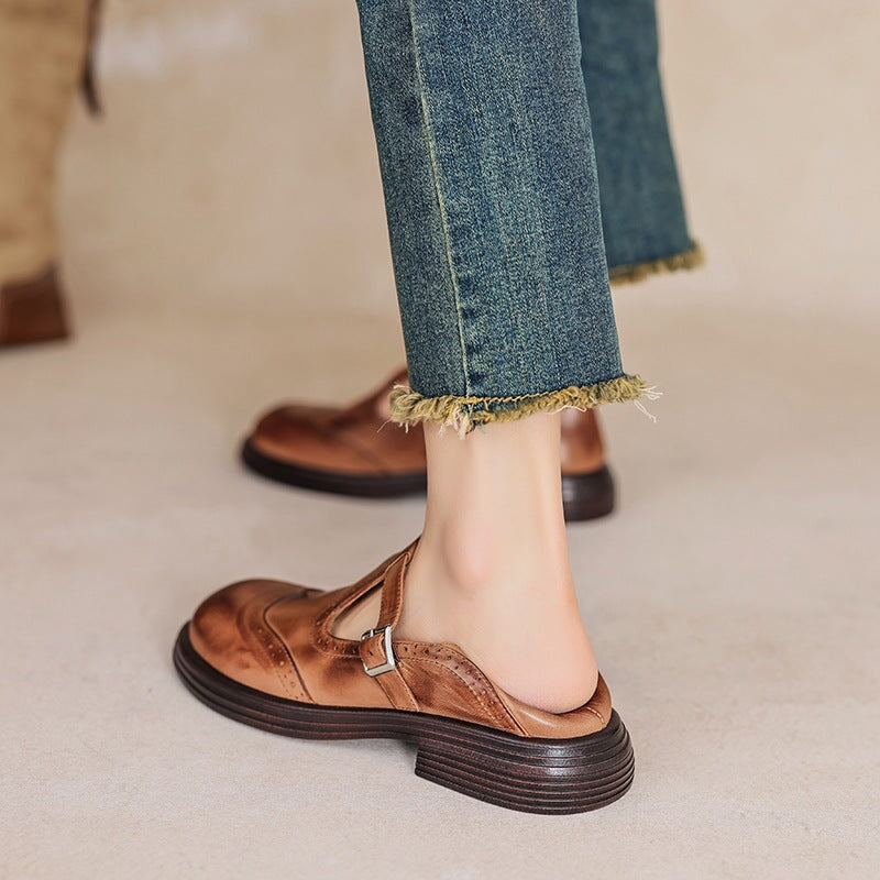 VELDA | Elegante Mary Janes en cuir