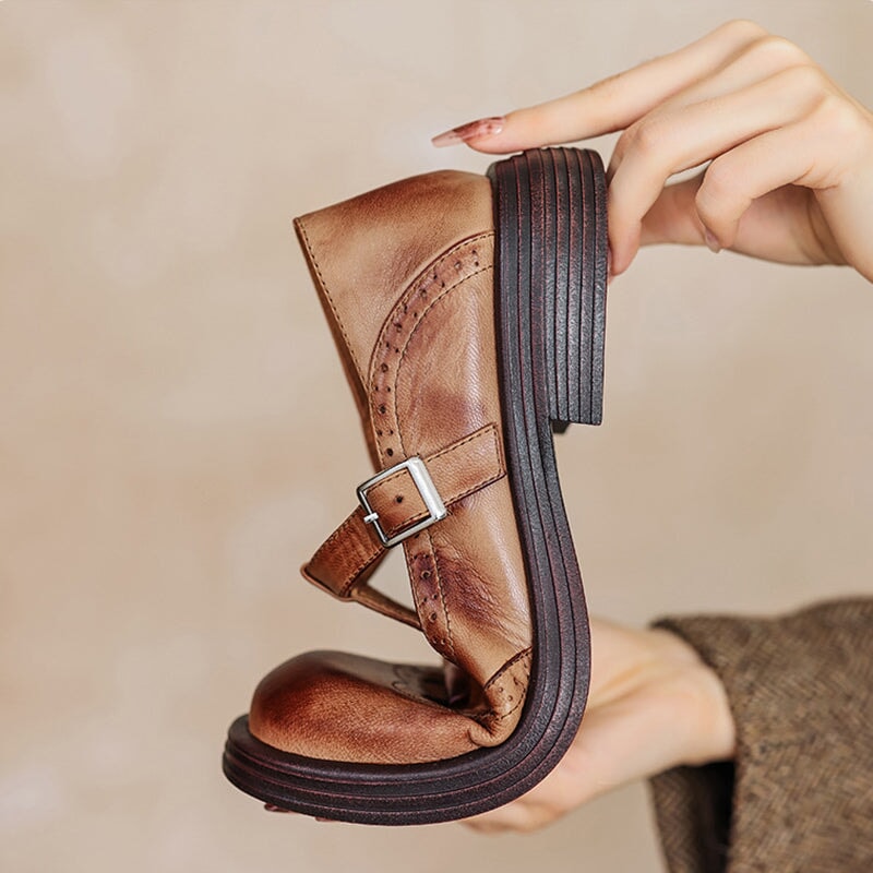 VELDA | Elegante Mary Janes en cuir