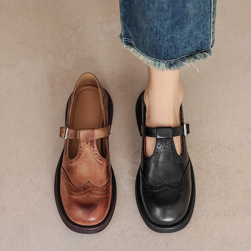 VELDA | Elegante Mary Janes en cuir